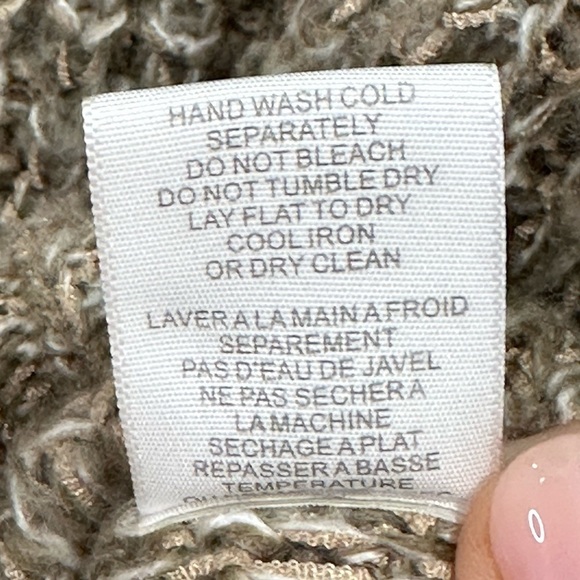 Joie Tan Alessa Sweater Loose Knit Crew Neck Brown Small Quiet Luxury Boho Chic - Picture 8 of 10